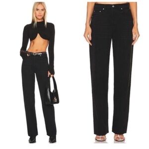 GRLFRND Bella Boyfriend Jeans Mission Black low rise 28 new